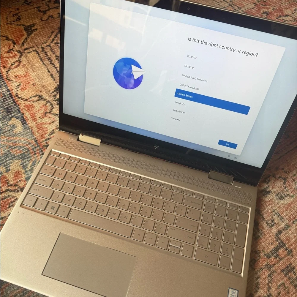 HP ENVY x360 Silver Laptop 15.6inch screen